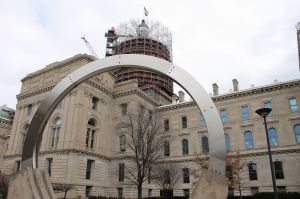 The Indiana Statehouse.