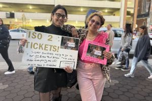 Sisters Carly Katz and Melissa Katz said Taylor Swift’s "Reputation" album is one of their favorites as they seek tickets for the concert on Saturday, Nov. 2, 2024 in downtown Indianapolis.