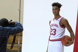 Indiana's Trayce Jackson-Davis poses during media day last September. 