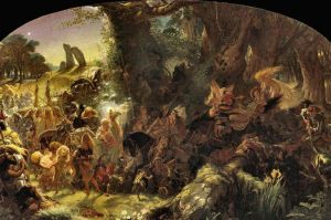Joseph Noel Paton's painting The Fairy Raid Carrying Off a Changeling on Midsummer Eve, 1867