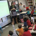 A second-grade Glenwood teacher leads a math lesson.
