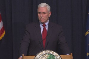Pence signed an executive order shortening the length of this year's ISTEP+ test. (Photo Credit: Gretchen Frazee/WTIU)