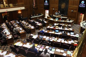 The Indiana House of Representatives meets on the last day of the 2015 session. (Photo Credit: Rachel Morello/StateImpact Indiana)