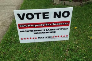 Voters rejected two proposed referenda in Brownsburg school district last May. (Photo Credit: Janelle Fasan/Twitter)