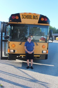 Patti Newell has been driving buses for the Monroe County Community School Corporation for 19 years. (Photo Credit: Rachel Morello/StateImpact Indiana)