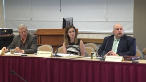 State Board of Education members Steve Yager, Sarah O'Brien and Byron Ernest at the June meeting.