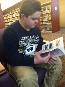 Nash Huffman, a freshman at Noblesville High School, is working toward the current General Diploma. His intellectual disabilities force him to work harder to meet certain graduate guidelines. 