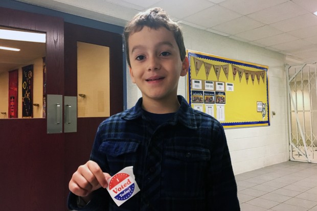 Keegan Donovan went to Binford Elementary School in Bloomington where his dad voted. 