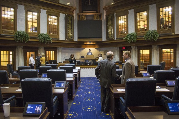 Indiana lawmakers eyed bills around prayer in school, union involvement, student journalists and collective bargaining this week. (Peter Balonon-Rosen/Indiana Public Broadcasting)