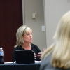 Jennifer McCormick leads the State Board of Education meeting May 10. (photo credit: Eric Weddle/WFYI)