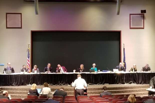 The State Board of Education debated which version of a proposal to release for public comment at its first meeting of the year. (Jeanie Lindsay/IPB News)